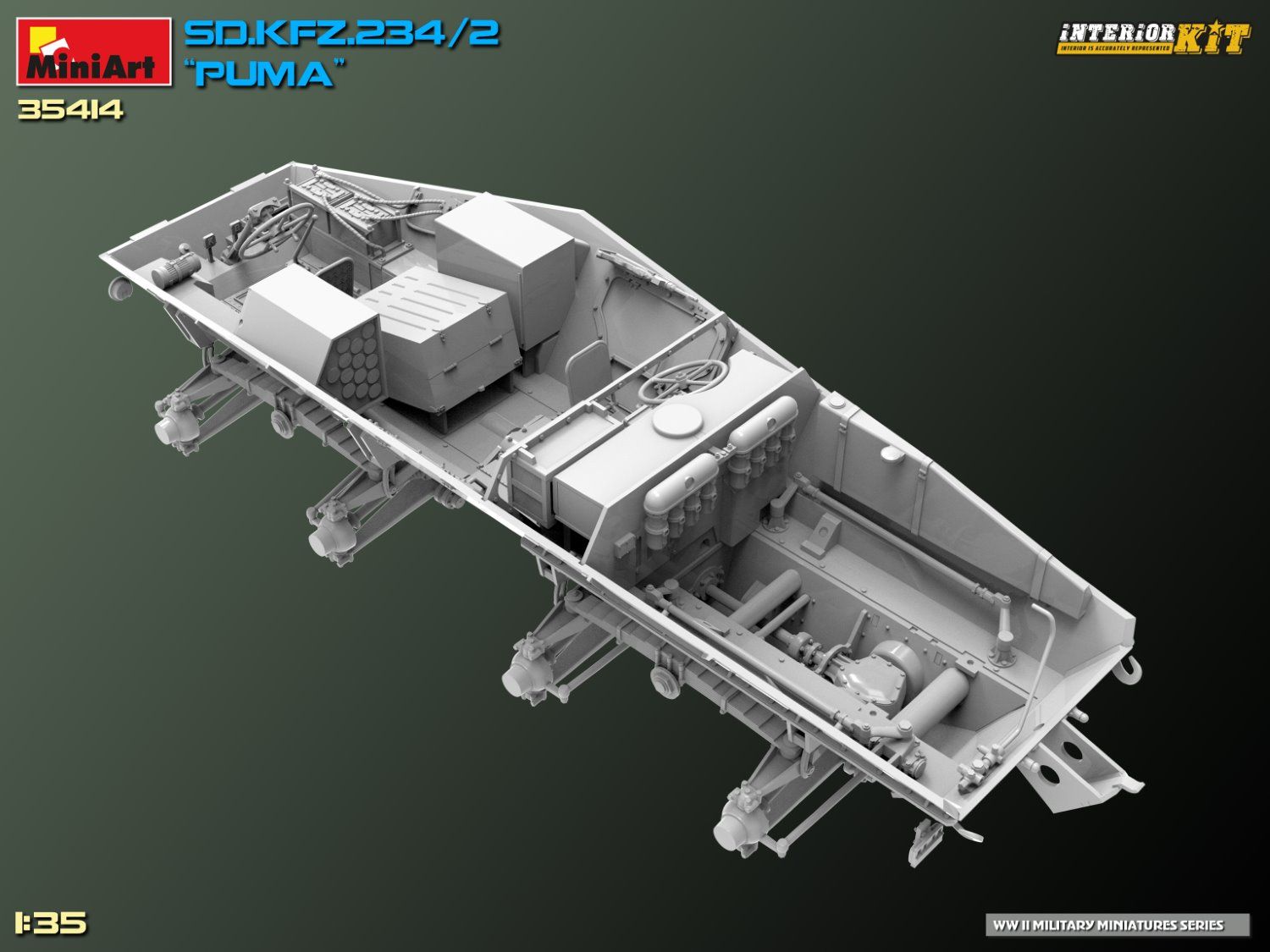 Sd.Kfz. 234/2 PUMA. Maqueta con interiores Esc. 1/35 - Imagen 2