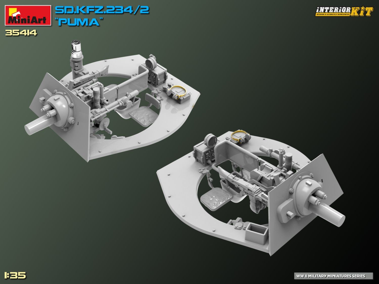 Sd.Kfz. 234/2 PUMA. Maqueta con interiores Esc. 1/35 - Imagen 4