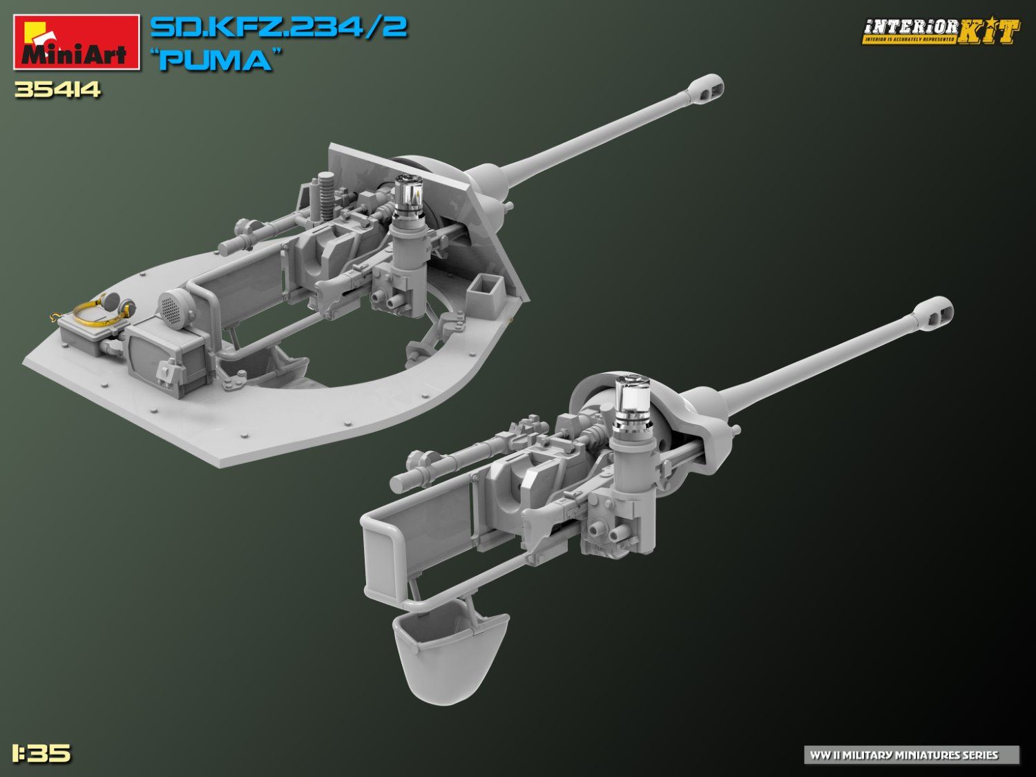 Sd.Kfz. 234/2 PUMA. Maqueta con interiores Esc. 1/35 - Imagen 5