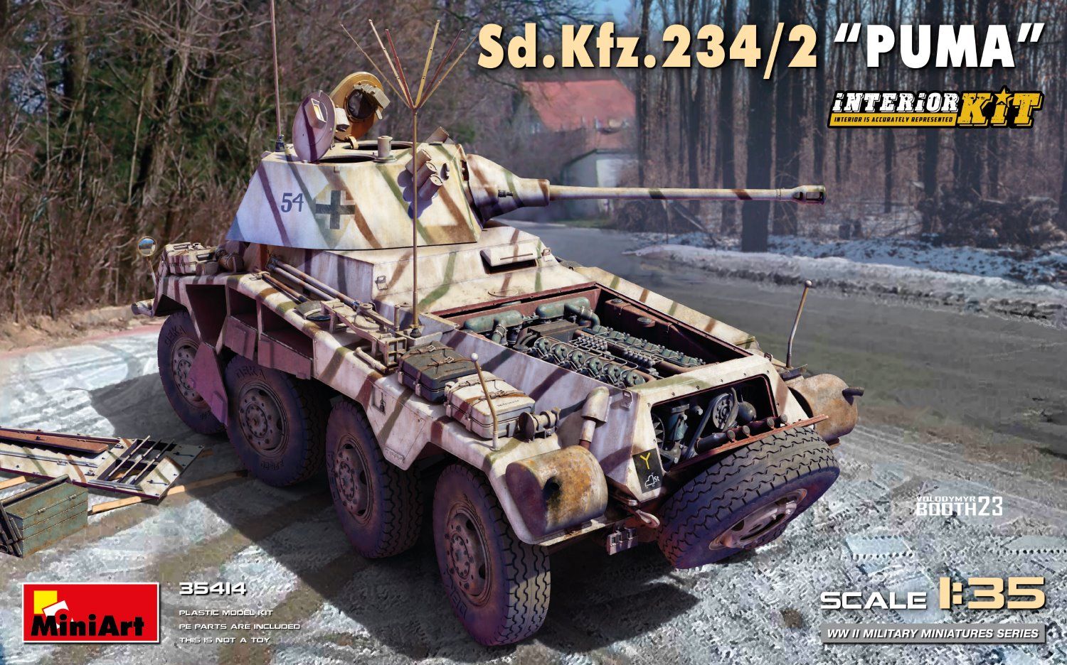 Sd.Kfz. 234/2 PUMA. Maqueta con interiores Esc. 1/35