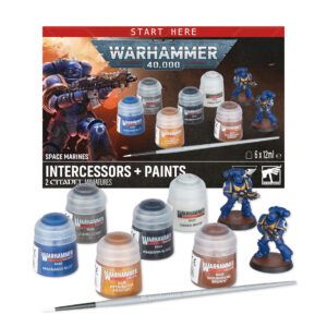 Warhammer 40000 Paint Set: Space Marines: INTERCESSORS + PAINT SET