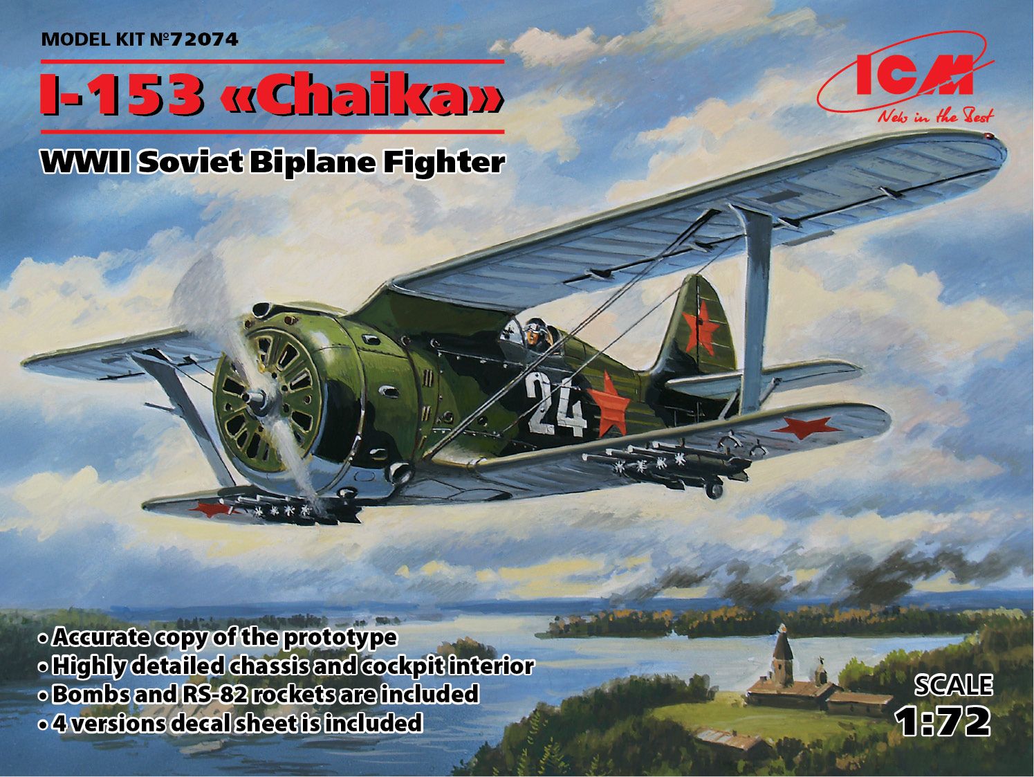 I-153 “Chaika” Caza biplano soviético de la Segunda Guerra Mundial Esc. 1/72