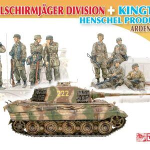 German 3rd Fallschirmjager Division + King Tiger Henschel Production Ardennes 1944 Esc. 1/72